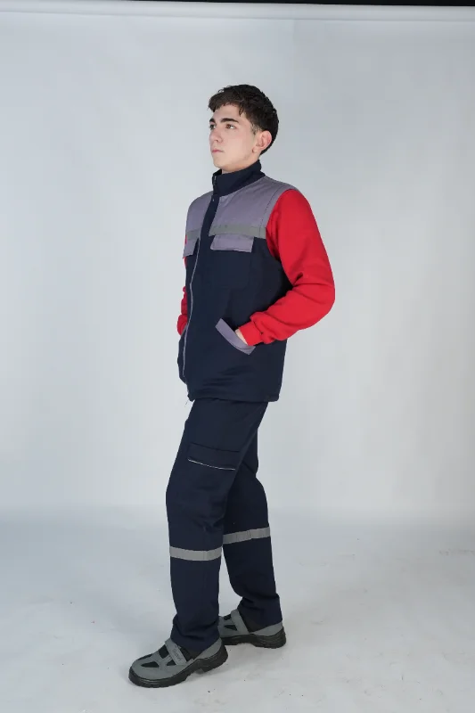 Gabardin Yelek Gri